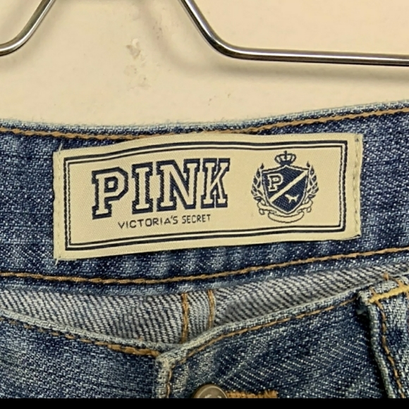 PINK VS Denim Flare Distressed Blue Sz: 25 - Picture 7 of 8